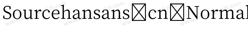 Sourcehansans cn Normalmal字体转换